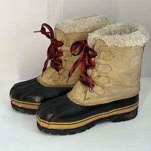 Canadian Polar Pac Winter Boots Leather Steel Sz12